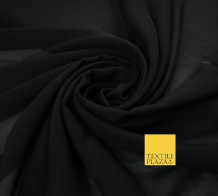 70 COLOURS Plain Dyed Chiffon Fine Soft Georgette Sheer Dress Fabric 57" Wide