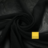70 COLOURS Plain Dyed Chiffon Fine Soft Georgette Sheer Dress Fabric 57" Wide