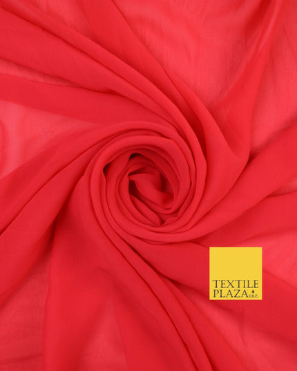 70 COLOURS Plain Dyed Chiffon Fine Soft Georgette Sheer Dress Fabric 57" Wide