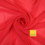70 COLOURS Plain Dyed Chiffon Fine Soft Georgette Sheer Dress Fabric 57" Wide