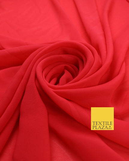 70 COLOURS Plain Dyed Chiffon Fine Soft Georgette Sheer Dress Fabric 57" Wide