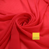 70 COLOURS Plain Dyed Chiffon Fine Soft Georgette Sheer Dress Fabric 57" Wide