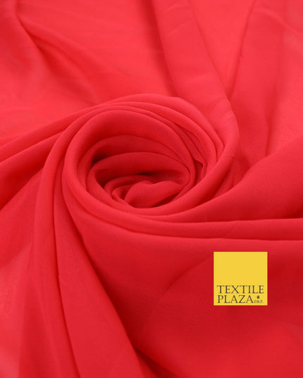 70 COLOURS Plain Dyed Chiffon Fine Soft Georgette Sheer Dress Fabric 57" Wide