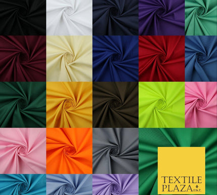 OVER 20 COLOURS - Polycotton Drill Fabric Twill Uniform Workwear Dress Craft 61"