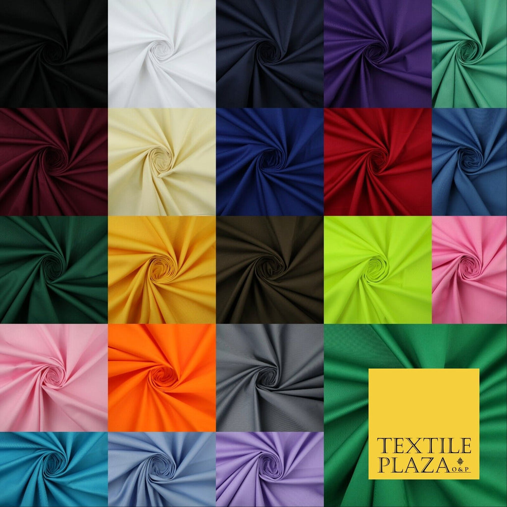 OVER 20 COLOURS - Polycotton Drill Fabric Twill Uniform Workwear Dress Craft 61"