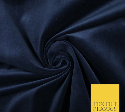20 COLOURS- Plain 100% COTTON VELVET Fabric Non Stretch Material Dress Craft 45"