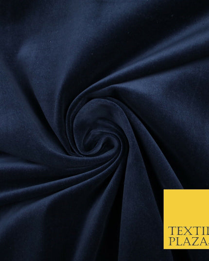 20 COLOURS- Plain 100% COTTON VELVET Fabric Non Stretch Material Dress Craft 45"