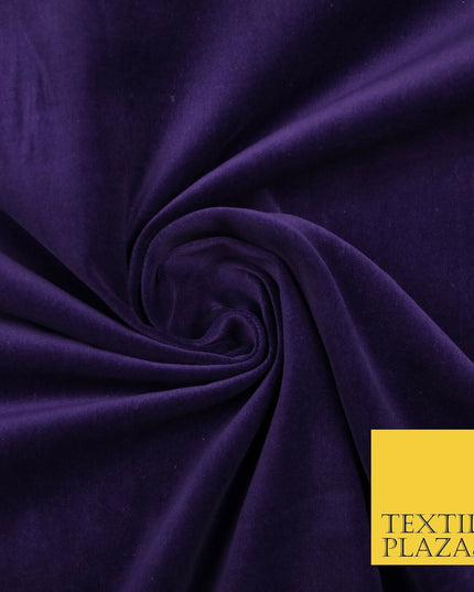 20 COLOURS- Plain 100% COTTON VELVET Fabric Non Stretch Material Dress Craft 45"