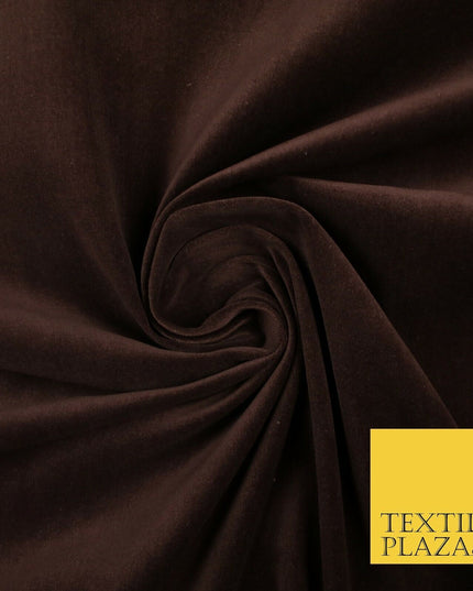 20 COLOURS- Plain 100% COTTON VELVET Fabric Non Stretch Material Dress Craft 45"