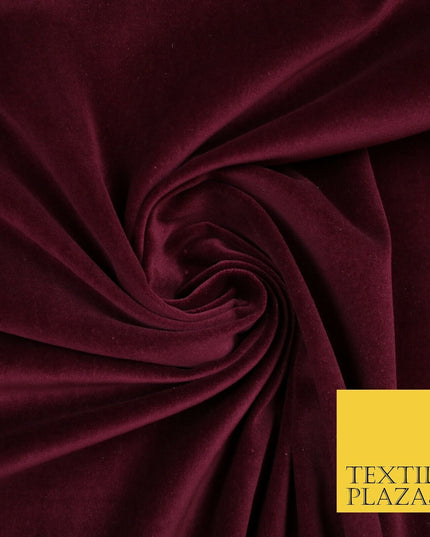 20 COLOURS- Plain 100% COTTON VELVET Fabric Non Stretch Material Dress Craft 45"