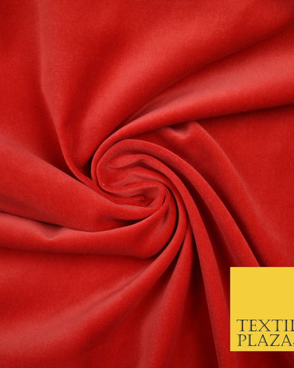20 COLOURS- Plain 100% COTTON VELVET Fabric Non Stretch Material Dress Craft 45"