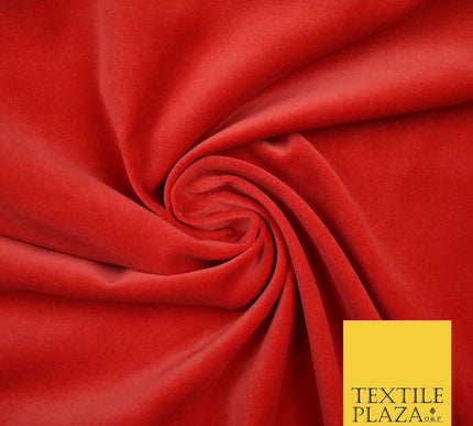 20 COLOURS- Plain 100% COTTON VELVET Fabric Non Stretch Material Dress Craft 45"