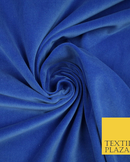 20 COLOURS- Plain 100% COTTON VELVET Fabric Non Stretch Material Dress Craft 45"