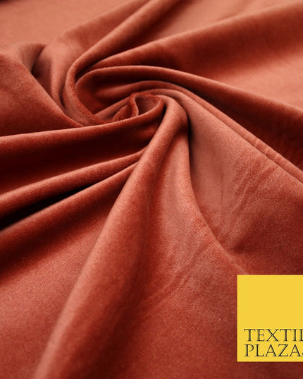 20 COLOURS- Plain 100% COTTON VELVET Fabric Non Stretch Material Dress Craft 45"