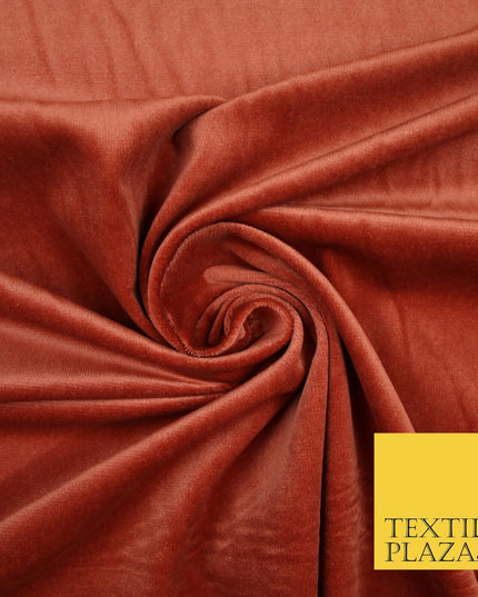 20 COLOURS- Plain 100% COTTON VELVET Fabric Non Stretch Material Dress Craft 45"