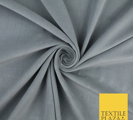 20 COLOURS- Plain 100% COTTON VELVET Fabric Non Stretch Material Dress Craft 45"
