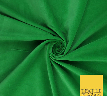 20 COLOURS- Plain 100% COTTON VELVET Fabric Non Stretch Material Dress Craft 45"