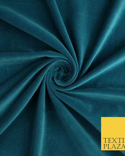 20 COLOURS- Plain 100% COTTON VELVET Fabric Non Stretch Material Dress Craft 45"