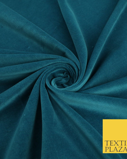 20 COLOURS- Plain 100% COTTON VELVET Fabric Non Stretch Material Dress Craft 45"