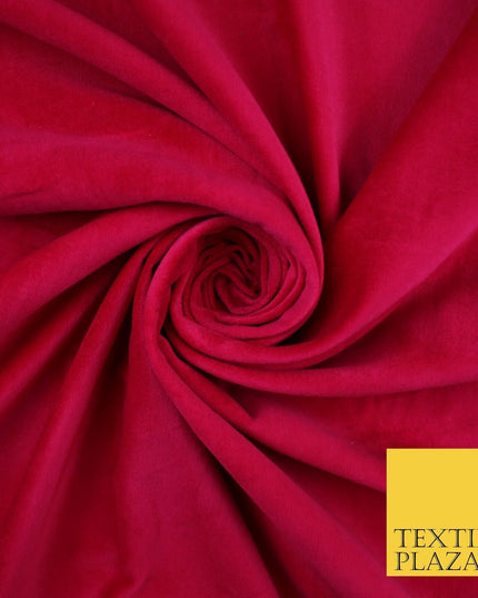 20 COLOURS- Plain 100% COTTON VELVET Fabric Non Stretch Material Dress Craft 45"