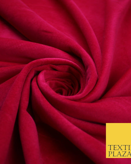 20 COLOURS- Plain 100% COTTON VELVET Fabric Non Stretch Material Dress Craft 45"