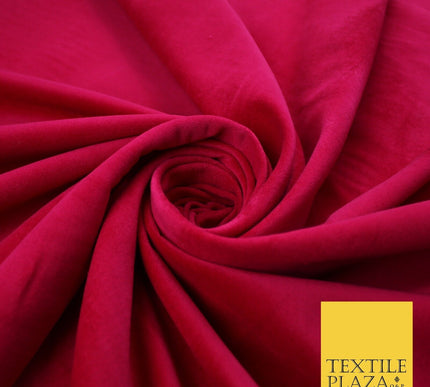 20 COLOURS- Plain 100% COTTON VELVET Fabric Non Stretch Material Dress Craft 45"