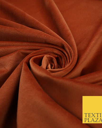 20 COLOURS- Plain 100% COTTON VELVET Fabric Non Stretch Material Dress Craft 45"