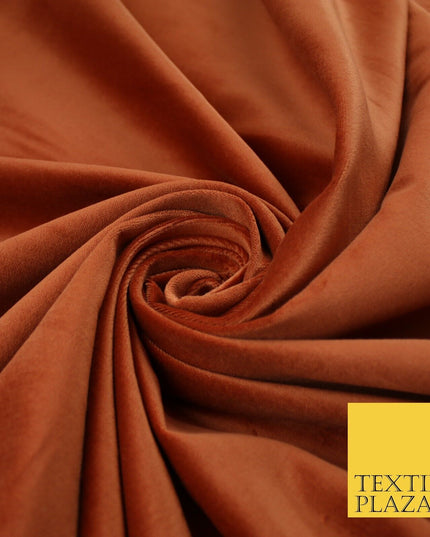 20 COLOURS- Plain 100% COTTON VELVET Fabric Non Stretch Material Dress Craft 45"