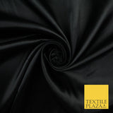 BUDGET Plain Smooth Shiny Lightweight Poly Satin Fabric Dress Lining Decor 42"