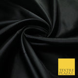 BUDGET Plain Smooth Shiny Lightweight Poly Satin Fabric Dress Lining Decor 42"