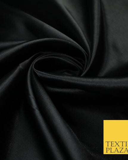 BUDGET Plain Smooth Shiny Lightweight Poly Satin Fabric Dress Lining Decor 42"