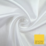 BUDGET Plain Smooth Shiny Lightweight Poly Satin Fabric Dress Lining Decor 42"