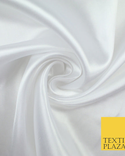 BUDGET Plain Smooth Shiny Lightweight Poly Satin Fabric Dress Lining Decor 42"