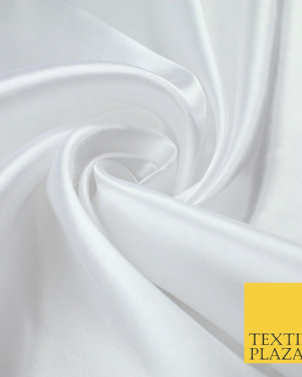 BUDGET Plain Smooth Shiny Lightweight Poly Satin Fabric Dress Lining Decor 42"