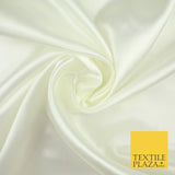 BUDGET Plain Smooth Shiny Lightweight Poly Satin Fabric Dress Lining Decor 42"