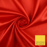 BUDGET Plain Smooth Shiny Lightweight Poly Satin Fabric Dress Lining Decor 42"