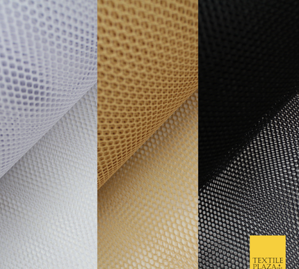 3 COLOURS - 5M / 10M - CAN CAN Plain Stiff Dress Net Fabric Mesh Underskirt 40"