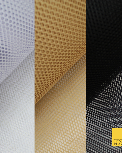 3 COLOURS - 5M / 10M - CAN CAN Plain Stiff Dress Net Fabric Mesh Underskirt 40"