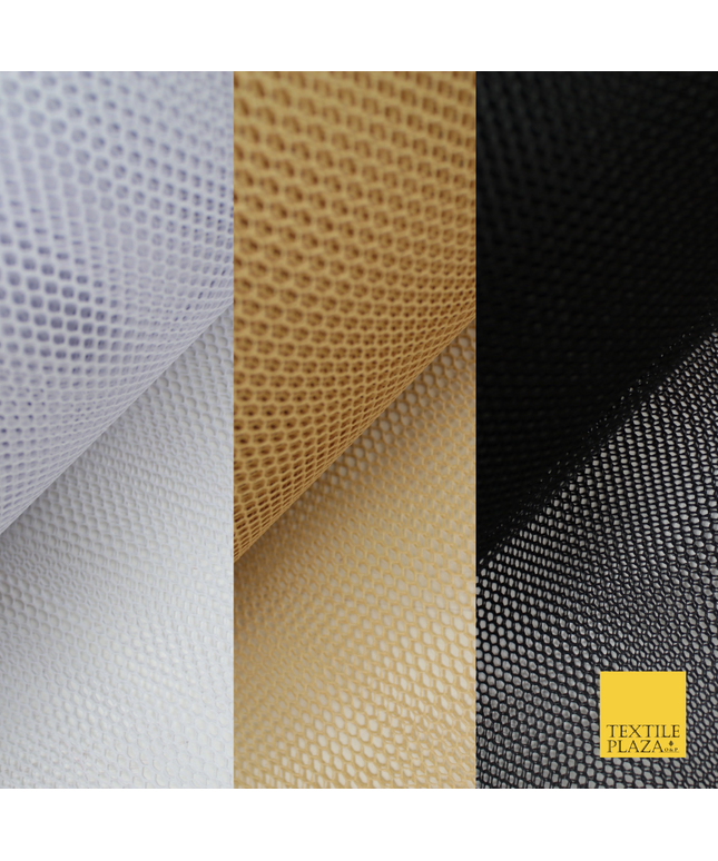 3 COLOURS - 5M / 10M - CAN CAN Plain Stiff Dress Net Fabric Mesh Underskirt 40"