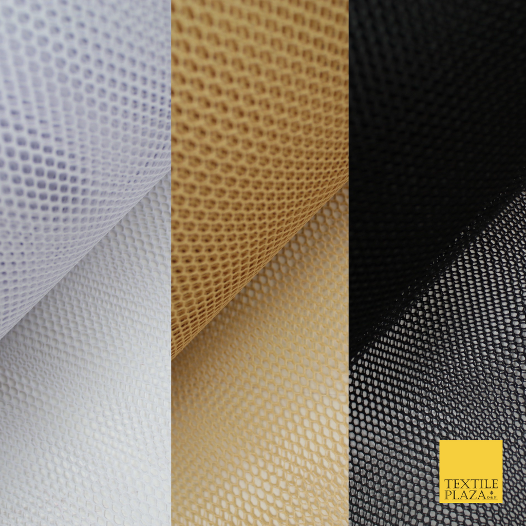3 COLOURS - 5M / 10M - CAN CAN Plain Stiff Dress Net Fabric Mesh Underskirt 40"