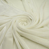 IVORY CREAM Soft Velvet Velour Fabric Stretch Material 58" WIDE 9770
