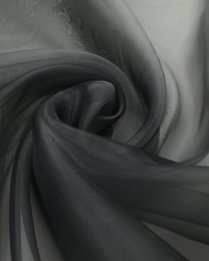 3M WIDE DARK GREY Plain ORGANZA Sheer Fabric Voile Draping Dress Wedding - 9772