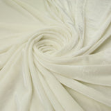 IVORY CREAM Soft Velvet Velour Fabric Stretch Material 58" WIDE 9770