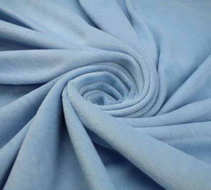 SKY BLUE Soft Velvet Velour Fabric Stretch Material 64" WIDE 9768