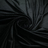 BLACK Soft Velvet Velour Fabric Stretch Material 71" SUPER WIDE 9766