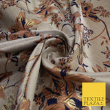 Luxury Gold Floral Ornate Vine Textured Brocade Dress Fabric Metallic 59" Wide