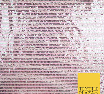 3 COLOURS - Sequin Stripe Pearl Shiny Stretch Mesh Net Tulle Dress Fabric 48"