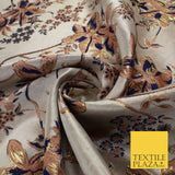 Luxury Gold Floral Ornate Vine Textured Brocade Dress Fabric Metallic 59" Wide