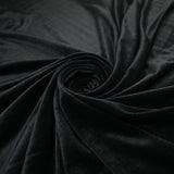 BLACK Soft Velvet Velour Fabric Stretch Material 64" WIDE 9767