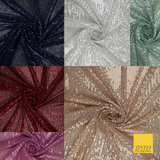 6 COLOURS - Sequin Stripe Sparkly Shiny Stretch Mesh Net Tulle Dress Fabric 48"